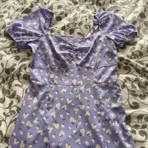 MIDI PURPLE FLORAL DRESS